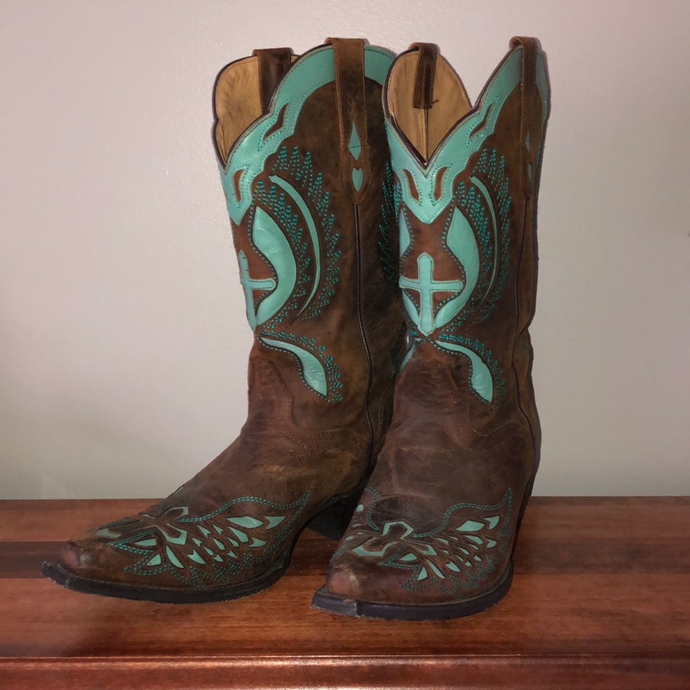 JB Dillon JBW2220 Mad Dog Rust and Turquoise Boots